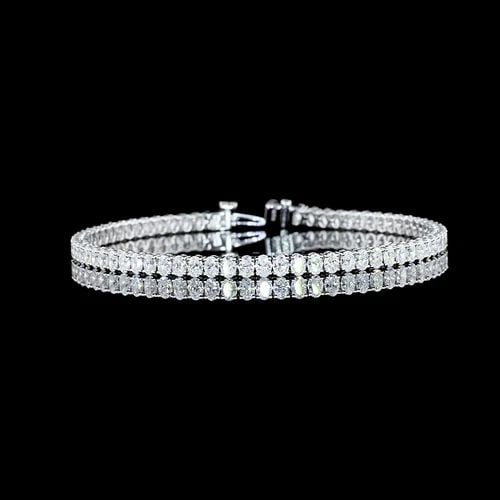 LAB-GROWN 5.18 CARAT OVAL F-VS2 DIAMOND 14K WHITE GOLD TENNIS BRACELET: LAB-GROWN 5.18 CARAT OVAL F-VS2 DIAMOND 14K WHITE GOLD TENNIS BRACELET Lab-Grown 5.18 Carat Oval F-VS2 Diamond 14K White Gold Tennis Bracelet 18k Details Department Unisex Adults Main Stone No Stone M