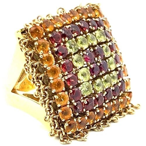 GARAVELLI 2.80 CARAT CITRINE 2.00 CARAT GARNET 1.20 CARAT PERIDOT 18K YG COCKTAI: GARAVELLI 2.80 CARAT CITRINE 2.00 CARAT GARNET 1.20 CARAT PERIDOT 18K YG COCKTAI GARAVELLI 2.80 CARAT CITRINE 2.00 CARAT GARNET 1.20 CARAT PERIDOT 18K YG COCKTAI $5,280.00 PRODUCT DESCRIPTION Designer