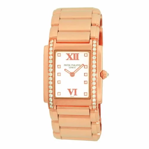PATEK PHILIPPE 24 18K ROSE PINK GOLD DIAMOND TWENTY FOUR 4910-11R WARRANTY BOX: PATEK PHILIPPE 24 18K ROSE PINK GOLD DIAMOND TWENTY FOUR 4910-11R WARRANTY BOX PATEK PHILIPPE Lady's 18K Rose Gold "Diamond Twenty-4" Warranty BOX # 4910 PATEK PHILIPPE Lady's 18K Rose Gold "Diamond T