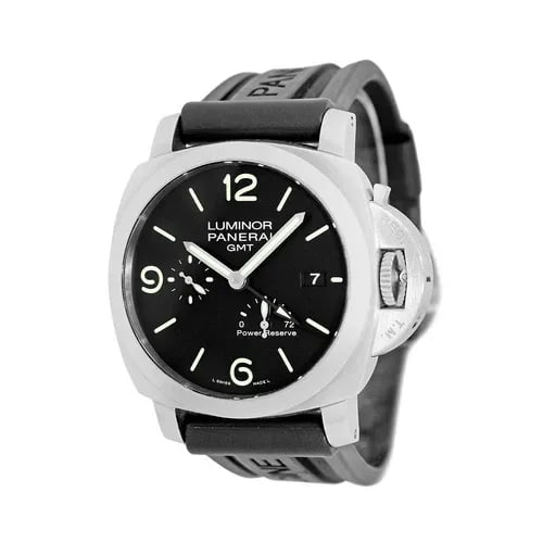 PANERAI STAINLESS STEEL 44MM LUMINOR 1950 3 DAYS GMT PAM 321 WARRANTY BOX MINTY: PANERAI STAINLESS STEEL 44MM LUMINOR 1950 3 DAYS GMT PAM 321 WARRANTY BOX MINTY PANERAI Stainless Steel 44mm Luminor 1950 3 Days GMT PAM 321 Warranty Box MINTY Gent's Stainless Steel 44mm Panerai PAM 