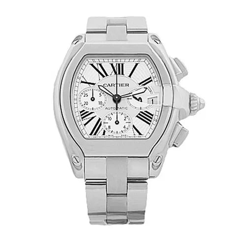 CARTIER STAINLESS STEEL 40MM ROADSTER XL CHRONOGRAPH W62019X6 BOX WARRANTY MINTY (1 of 2)