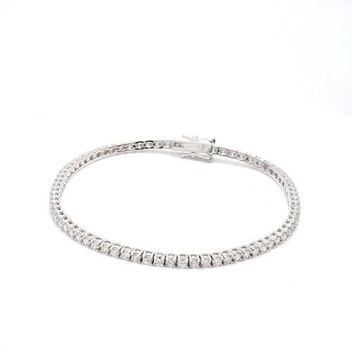 2.99 CARAT ROUND BRILLIANT F VS1 DIAMOND 14K WG TENNIS BRACELET: 2.99 CARAT ROUND BRILLIANT F VS1 DIAMOND 14K WG TENNIS BRACELET 2.99 Carat Round Brilliant F VS1 Diamond 14 Karat White Gold Tennis Bracelet 14k Details Department Unisex Adults Main Stone Diamond Met