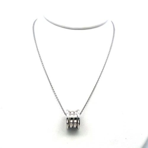 BVLGARI 18 KARAT WHITE GOLD B ZERO PENDANT NECKLACE 16 INCH 11.17 GRAMS: BVLGARI 18 KARAT WHITE GOLD B ZERO PENDANT NECKLACE 16 INCH 11.17 GRAMS BVLGARI 18 KARAT WHITE GOLD B ZERO PENDANT NECKLACE 16 INCH 11.17 GRAMS PRODUCT DESCRIPTION Designer: BVLGARI Detailed Descripti
