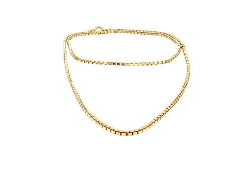 VINTAGE 18 KARAT YELLOW GOLD CHAIN NECKLACE 24 INCH 2.2MM 19.5 GRAMS (1 of 2)