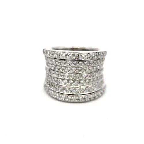 2.00 CARAT ROUND BRILLIANT H SI1 DIAMOND 18 KARAT WHITE GOLD COCKTAIL RING (1 of 2)
