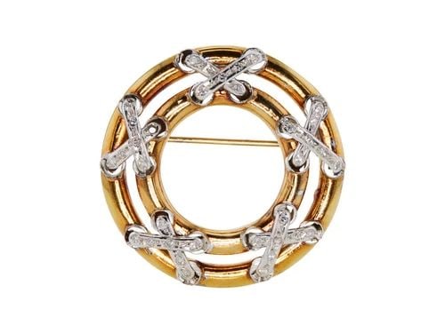 1.00 CARAT ROUND H-I1 DIAMOND 18K GOLD PIN: 1.00 CARAT ROUND H-I1 DIAMOND 18K GOLD PIN 1.00 Carat Round H-I1 Diamond 18 Karat Gold Pin 18k Details Department Unisex Adult Main Stone Diamond Metal Gold Metal purity 18k Number of Gemstones 35 Ite