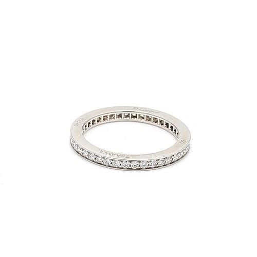 CARTIER 0.39 CARAT ROUND BRILLIANT G VS1 DIAMOND PLATINUM BAND RING: CARTIER 0.39 CARAT ROUND BRILLIANT G VS1 DIAMOND PLATINUM BAND RING CARTIER Cartier 0.39 Carat Round Brilliant G VS1 Diamond Platinum Band Ring 950 Engagement Ring Details Department Unisex Adults Mai