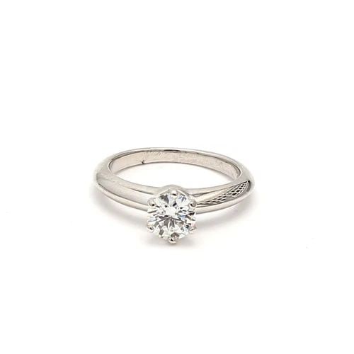 TIFFANY & CO. 0.65 CARAT ROUND BRILLIANT H VVS2 DIAMOND PLATINUM ENGAGEMENT RING: TIFFANY & CO. 0.65 CARAT ROUND BRILLIANT H VVS2 DIAMOND PLATINUM ENGAGEMENT RING Tiffany & Co. Tiffany & Co. 0.65 Carat Round Brilliant H VVS2 Diamond Platinum Engagement Ring Details Department Unise