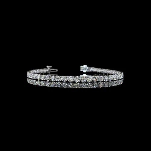LAB-GROWN 6.74 CARAT ROUND E-F-VS DIAMOND 14K WHITE GOLD TENNIS BRACELET: LAB-GROWN 6.74 CARAT ROUND E-F-VS DIAMOND 14K WHITE GOLD TENNIS BRACELET PRODUCT DESCRIPTION Title: High-quality Brand-New Echo Friendly Elegant Lab-Grown 6.74 Carat Round E-F-VS Diamond 14K White Gol