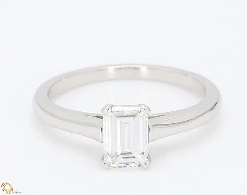 TIFFANY & CO.. 0.56 CARAT EMERALD SHAPE E-VVS2 DIAMOND PLATINUM RING: TIFFANY & CO.. 0.56 CARAT EMERALD SHAPE E-VVS2 DIAMOND PLATINUM RING Tiffany & Co. Tiffany & Co.. 0.56 Carat Emerald Shape E-VVS2 Diamond Platinum Ring Details Department Unisex Adults Main Stone Diam