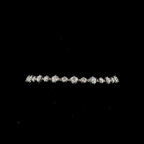 LAB-GROWN 5.04 CARAT ROUND E-F-VS1 DIAMOND 14K YELLOW GOLD STATION BRACELET: LAB-GROWN 5.04 CARAT ROUND E-F-VS1 DIAMOND 14K YELLOW GOLD STATION BRACELET Title: High-quality Brand-New Echo Friendly Elegant Lab-Grown 5.04 Carat Round E-F-VS1 Diamond 14K Yellow Gold Station Brace