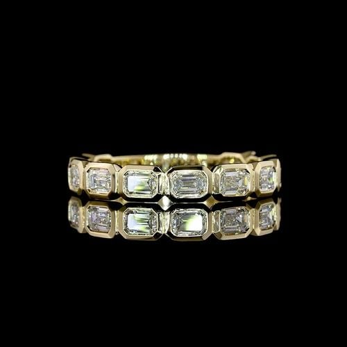 LAB-GROWN 1.14 CARAT EMERALD E-F-VS+ DIAMOND 14K YG 3/4 BAND ETERNITY BAND: LAB-GROWN 1.14 CARAT EMERALD E-F-VS+ DIAMOND 14K YG 3/4 BAND ETERNITY BAND PRODUCT DESCRIPTION Title: High-quality Brand-New Echo Friendly Elegant Lab-Grown 1.14 Carat Emerald E-F-VS+ Diamond 14K Yell