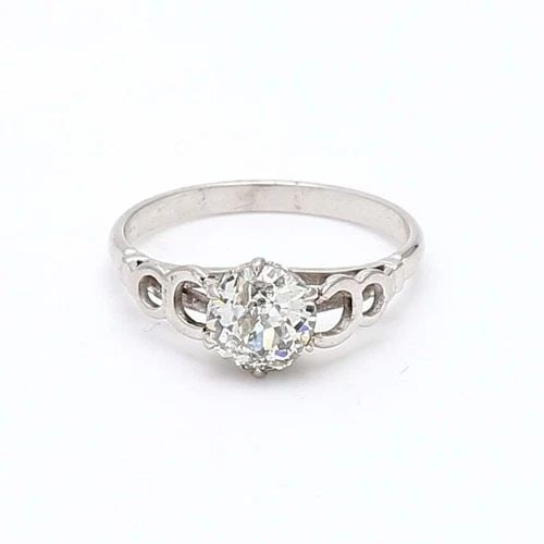 1.04 CARAT OLD EUROPEAN CUT SHAPE J-I2 DIAMOND 18K WG ENGAGEMENT RING: 1.04 CARAT OLD EUROPEAN CUT SHAPE J-I2 DIAMOND 18K WG ENGAGEMENT RING 1.04 Carat Old European Cut Shape J-I2 Diamond 18 Karat White Gold Engagement Ring 18k Details Department Unisex Adults Main Stone