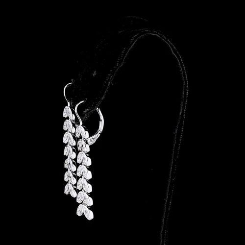 LAB-GROWN 3.35 CARAT MARQUISE E-F-VS DIAMOND 14K WHITE GOLD HANGING EARRINGS: LAB-GROWN 3.35 CARAT MARQUISE E-F-VS DIAMOND 14K WHITE GOLD HANGING EARRINGS Title: High-quality Brand-New Echo Friendly Elegant Lab-Grown 3.35 Carat Marquise E-F-VS Diamond 14K White Gold Hanging Ear