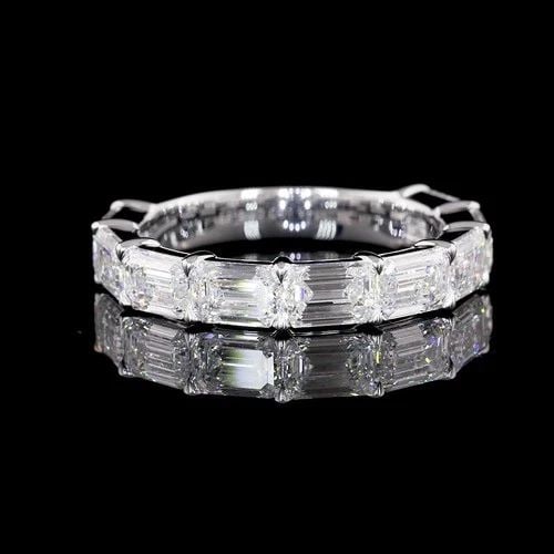 LAB-GROWN 2.97 CARAT EMERALD E-VVS2 DIAMOND 14K WHITE GOLD HALF ETERNITY ETERNIT: LAB-GROWN 2.97 CARAT EMERALD E-VVS2 DIAMOND 14K WHITE GOLD HALF ETERNITY ETERNIT PRODUCT DESCRIPTION Title: High-quality Brand-New Echo Friendly Elegant Lab-Grown 2.97 Carat Emerald E-VVS2 Diamond 14K