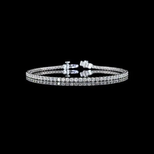 LAB-GROWN 2.77 CARAT ROUND E-F-VS1 DIAMOND 14K WHITE GOLD TENNIS BRACELET: LAB-GROWN 2.77 CARAT ROUND E-F-VS1 DIAMOND 14K WHITE GOLD TENNIS BRACELET PRODUCT DESCRIPTION Title: High-quality Brand-New Echo Friendly Elegant Lab-Grown 2.77 Carat Round E-F-VS1 Diamond 14K White G