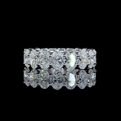 LAB-GROWN 5.8 CARAT OVAL E-F-VS1 DIAMOND 14K WHITE GOLD ETERNITY BAND: LAB-GROWN 5.8 CARAT OVAL E-F-VS1 DIAMOND 14K WHITE GOLD ETERNITY BAND PRODUCT DESCRIPTION Title: High-quality Brand-New Echo Friendly Elegant Lab-Grown 5.8 Carat Oval E-F-VS1 Diamond 14K White Gold Et