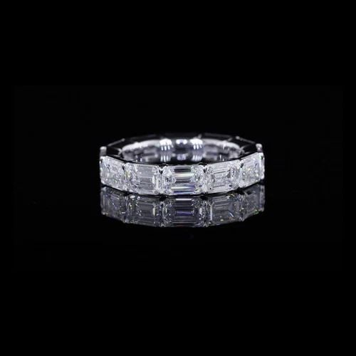 LAB-GROWN 5.29 CARAT EMERALD E-F-VS1 DIAMOND 14K WHITE GOLD ETERNITY BAND: LAB-GROWN 5.29 CARAT EMERALD E-F-VS1 DIAMOND 14K WHITE GOLD ETERNITY BAND PRODUCT DESCRIPTION Title: High-quality Brand-New Echo Friendly Elegant Lab-Grown 5.29 Carat Emerald E-F-VS1 Diamond 14K White