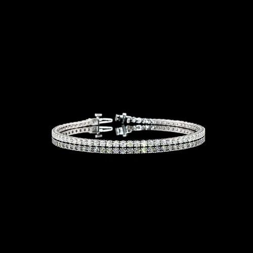 LAB-GROWN 3.02 CARAT ROUND E-VS DIAMOND 14K WHITE GOLD TENNIS BRACELET: LAB-GROWN 3.02 CARAT ROUND E-VS DIAMOND 14K WHITE GOLD TENNIS BRACELET Lab-Grown 3.02 Carat Round E-VS Diamond 14K White Gold Tennis Bracelet Details Department Unisex Adults Main Stone No Stone Metal