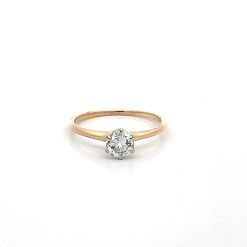 0.45 CARAT CIRCULAR BRILLIANT CUT DIAMOND 14 KARAT YELLOW GOLD ENGAGEMENT RING: 0.45 CARAT CIRCULAR BRILLIANT CUT DIAMOND 14 KARAT YELLOW GOLD ENGAGEMENT RING PRODUCT DESCRIPTION Title: 0.45 Carat Circular Brilliant Cut G VS2 Diamond 14 Karat Yellow Gold Engagement Ring Style: En