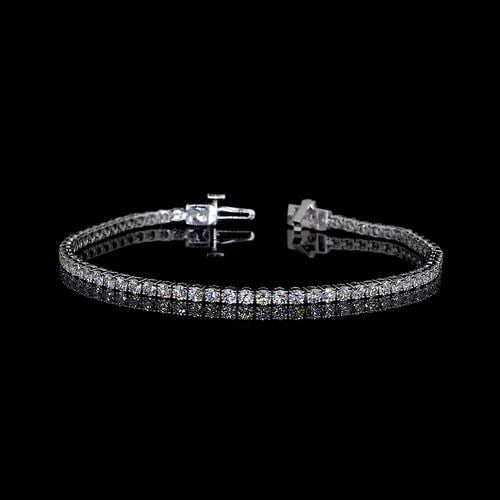 LAB-GROWN 3.48 CARAT ROUND E-VS1 DIAMOND 14K WG TENNIS BRACELET: LAB-GROWN 3.48 CARAT ROUND E-VS1 DIAMOND 14K WG TENNIS BRACELET Lab-Grown 3.48 Carat Round E-VS1 Diamond 14K White Gold Tennis Bracelet Details Department Unisex Adults Main Stone No Stone Metal White