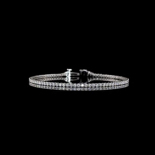 LAB-GROWN 1.98 CARAT ROUND E-F-VS1 DIAMOND 14K WHITE GOLD TENNIS BRACELET: LAB-GROWN 1.98 CARAT ROUND E-F-VS1 DIAMOND 14K WHITE GOLD TENNIS BRACELET Title: High-quality Brand-New Echo Friendly Elegant Lab-Grown 1.98 Carat Round E-F-VS1 Diamond 14K White Gold Tennis Bracelet 