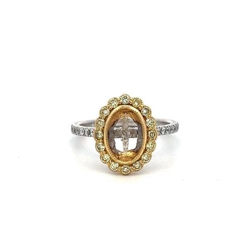 VINTAGE PLATINUM SEMI MOUNT ENGAGEMENT RING FOR 4.3+ CARAT DIAMOND ESTATE (1 of 2)