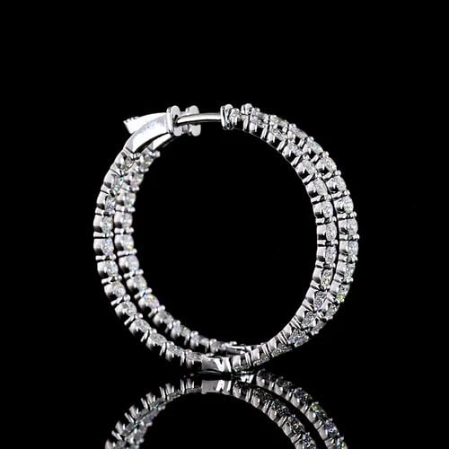 LAB-GROWN 2.41 CARAT ROUND E-VS1 DIAMOND 14K WHITE GOLD HIDDEN HALO RING: LAB-GROWN 2.41 CARAT ROUND E-VS1 DIAMOND 14K WHITE GOLD HIDDEN HALO RING PRODUCT DESCRIPTION Title: High-quality Brand-New Echo Friendly Elegant Lab-Grown 2.41 Carat Round E-VS1 Diamond 14K White Gold