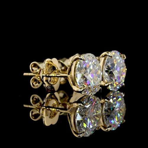 LAB-GROWN 3.1 CARAT HEART E-F-VS1 DIAMOND 14K YELLOW GOLD HANGING EARRINGS: LAB-GROWN 3.1 CARAT HEART E-F-VS1 DIAMOND 14K YELLOW GOLD HANGING EARRINGS Title: High-quality Brand-New Echo Friendly Elegant Lab-Grown 3.1 Carat Heart E-F-VS1 Diamond 14K Yellow Gold Hanging Earring