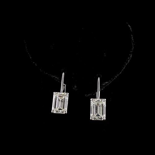 LAB-GROWN 3.11 CARAT OVAL E-F-VS DIAMOND 14K WHITE GOLD HUGGIES EARRINGS: LAB-GROWN 3.11 CARAT OVAL E-F-VS DIAMOND 14K WHITE GOLD HUGGIES EARRINGS Title: High-quality Brand-New Echo Friendly Elegant Lab-Grown 3.11 Carat Oval E-F-VS Diamond 14K White Gold Huggies Earrings Vi