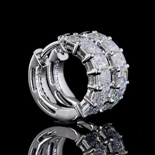 LAB-GROWN 2.67 CARAT CUSHION BRILLIANT E-F-VS DIAMOND PLATINUM ETERNITY BAND: LAB-GROWN 2.67 CARAT CUSHION BRILLIANT E-F-VS DIAMOND PLATINUM ETERNITY BAND Title: High-quality Brand-New Echo Friendly Elegant Lab-Grown 2.67 Carat Cushion Brilliant E-F-VS Diamond Platinum Eternity