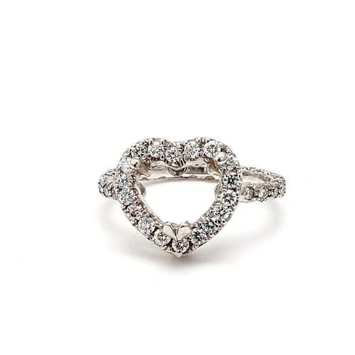 0.56 CARAT ROUND BRILLIANT I VS1 DIAMOND PLATINUM SEMI MOUNT RING (1 of 2)