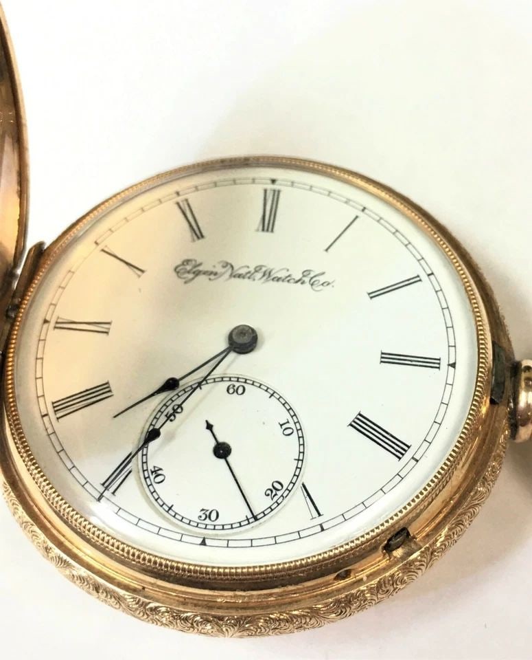14K MULTI COLORED SOLID GOLD VINTAGE ELGIN POCKET WATCH 113 GRAMS (1 of 2)