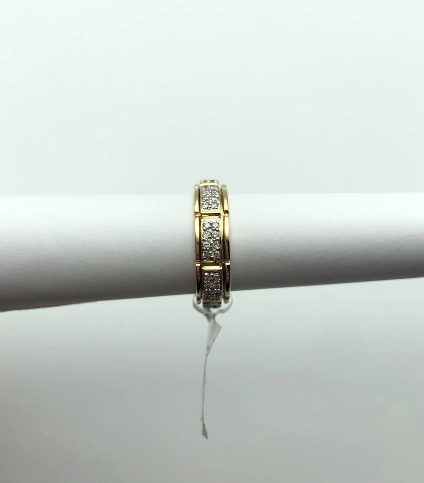 14K GOLD AND 0.55CTW DIAMOND ETERNITY SPINNING BAND (SIZE: 7) 7.4 GRAMS (1 of 2)