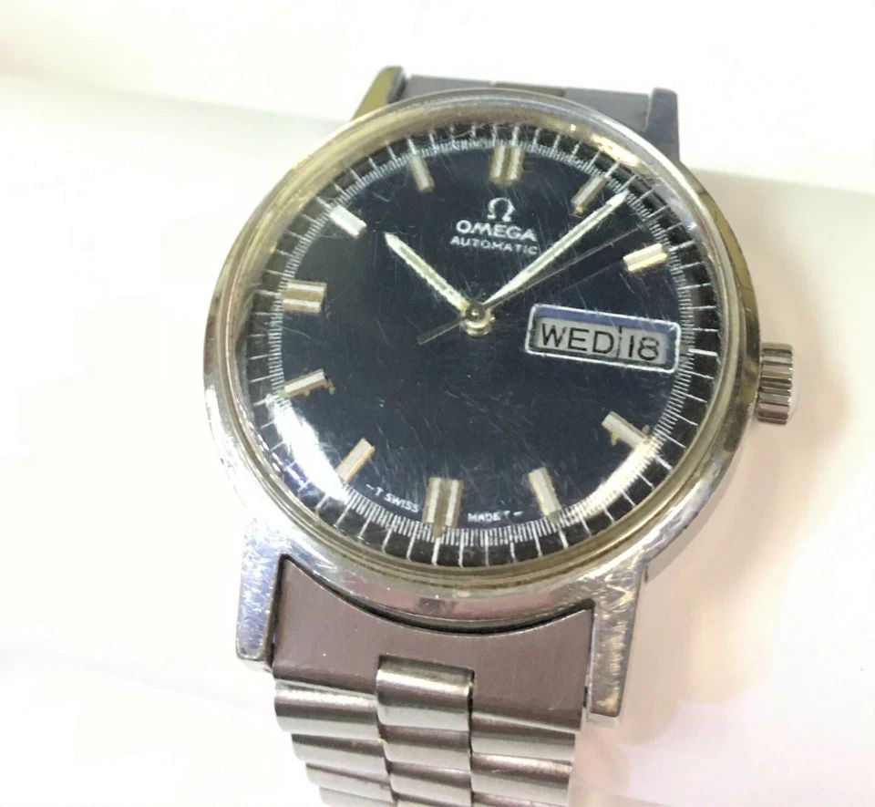 RARE 1970'S OMEGA AUTOMATIC WATCH DAY DATE 1660140 CAL 750 (1 of 2)