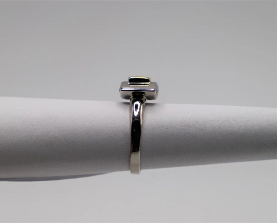 18K WHITE & YELLOW GOLD RING, PILLOW HEAD, 0.44CTS OF DIAMONDS SIZE: 7 5.1G (1 of 2)