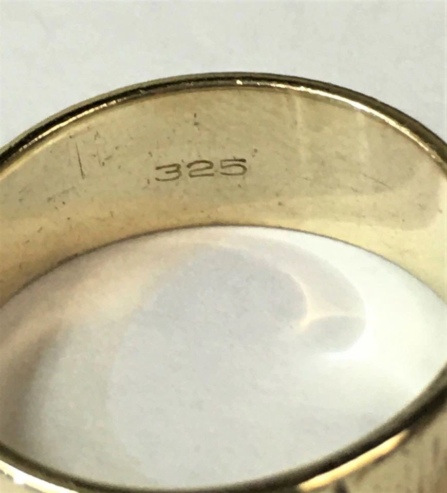 14K GOLD HEIRLOOM BARK FINISHED BAND/RING (SIZE 10.5) 6.4 GRAM (1 of 2)