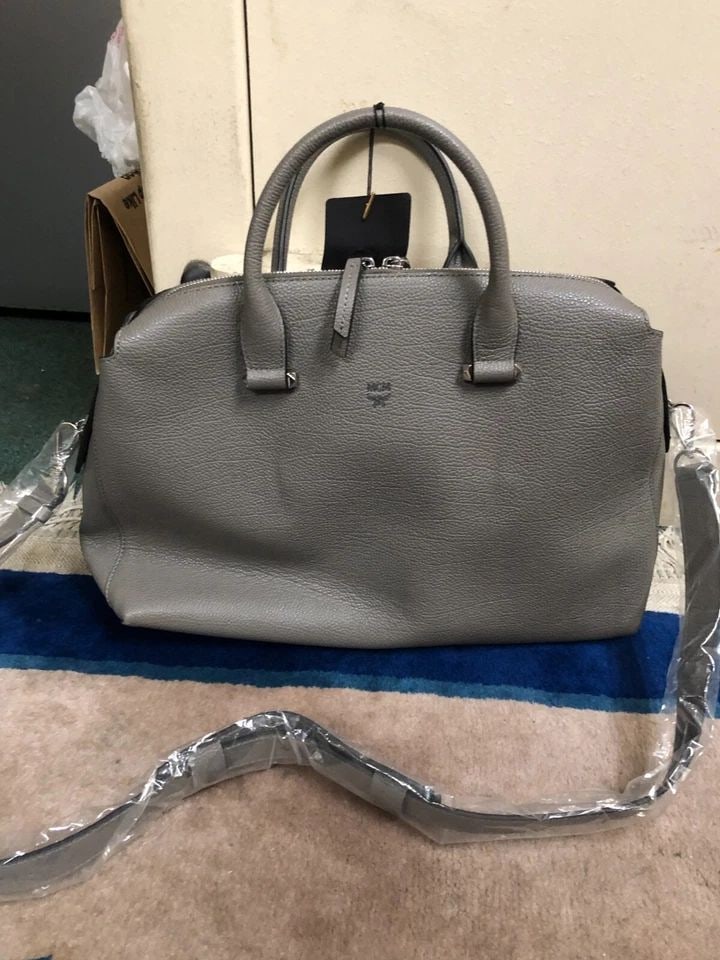 MCM TRADESY LARGE ELLA BOSTON BUNGEE CORD LEATHER SATCHE (1 of 2)