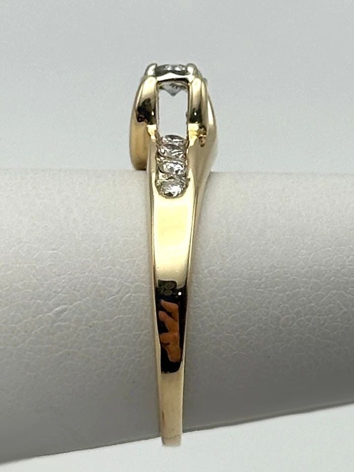 14K YELLOW GOLD ENGAGEMENT RING WITH 0.50CTW DIAMONDS (SIZE 8.5) 3.6 GRAM (1 of 2)