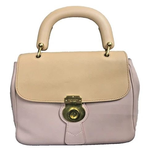 BURBERRY BAG BI COLOR TRENCH LEATHER DK88 TOP HANDLE BAG (1 of 2)