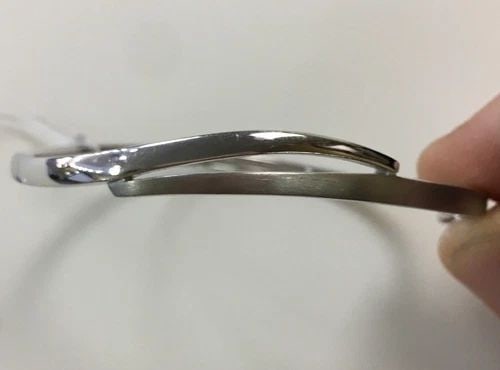 NEW BREUNING BYPASS BANGLE BRACELET IN STERLING SILVER (7.5 INCH) 13.5 GRAMS (1 of 2)