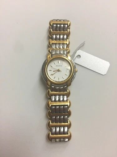 ACCUTRON STAINLESS STEEL TWO-TONE WOMEN'S WATCH 28B35: ACCUTRON STAINLESS STEEL TWO-TONE WOMEN'S WATCH 28B35 Accutron Stainless Steel Two-Tone Women's Watch 28B35 You are bidding on a pre-owned Accutron Stainless Steel Two-Tone Women's Watch 28B35. The wa