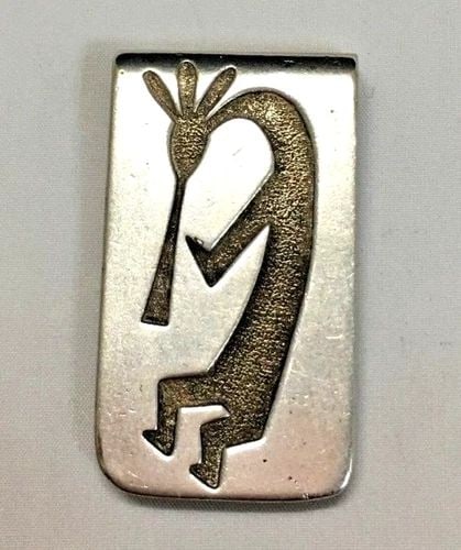 VINTAGE NATIVE 925 STERLING SILVER MONEY CLIP J. NELSON 32.3 GRAM: NATIVE STERLING SILVER MONEY CLIP J.NELSON Native Sterling Silver Money Clip You are bidding on a Native Sterling Silver Money Clip. The clip is in vintage condition. There are few scratches on the Cl
