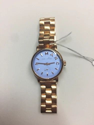 MARC JACOBS BLUE DIAL ROSE GOLD TONE STAINLESS STEEL STRAP WOMENS WATCH MBM3285: MARC JACOBS BLUE DIAL ROSE GOLD STAINLESS STEEL STRAP WOMENS WATCH MBM3285 Marc Jacobs Blue Dial Rose Gold Stainless Steel Strap Womens Watch MBM3285 You are bidding on a pre-owned Marc Jacobs Blue Di