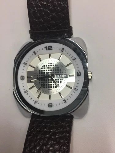 DIESEL STAINLESS STEEL MEN'S WATCH W/ GENUINE LEATHER BAND 45MM CASE (1 of 2)