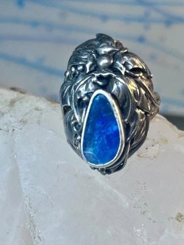 NAVAJO RING OPAL ? SIZE 8.50 STERLING SILVER WOMEN MEN (1 of 2)