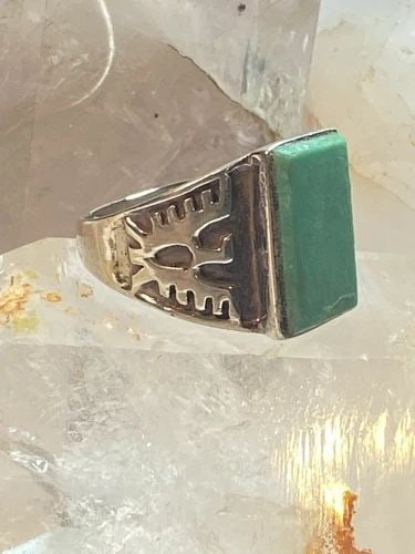 PHOENIX RING SIZE 12 BLUE GREEN STONE STERLING SILVER WOMEN MEN: PHOENIX RING SIZE 12 BLUE GREEN STONE STERLING SILVER WOMEN MEN Phoenix ring blue green stone sterling silver women men Size 12 Weight 10.1g Length. 3/4" Width 3/8" Thinnest part 3/16"