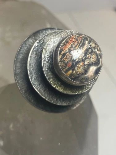 BUMBLEBEE JASPER RING STATEMENT BOHO BAND SIZE 7 STERLING SILVER: BUMBLEBEE JASPER RING STATEMENT BOHO BAND SIZE 7 STERLING SILVER Bumblebee jasper ring boho statement band size 7 sterling silver I leave the rings unpolished until I sell .. If the buyer wants the ri