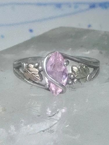 BLACK HILLS GOLD RING PINK ICE STERLING SILVER PINKY CCO SIZE 5.2 12K OVER STERL (1 of 2)