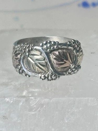 BLACK HILLS RING LEAVES BAND PINKY WEDDING SIZE 5.75 STERLING SILVER WOMEN (1 of 2)
